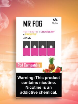 MR FOG PODS PACK OF 4 TUTTI FRUTTI + STRAWBERRY + PINEAPPLE